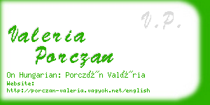 valeria porczan business card